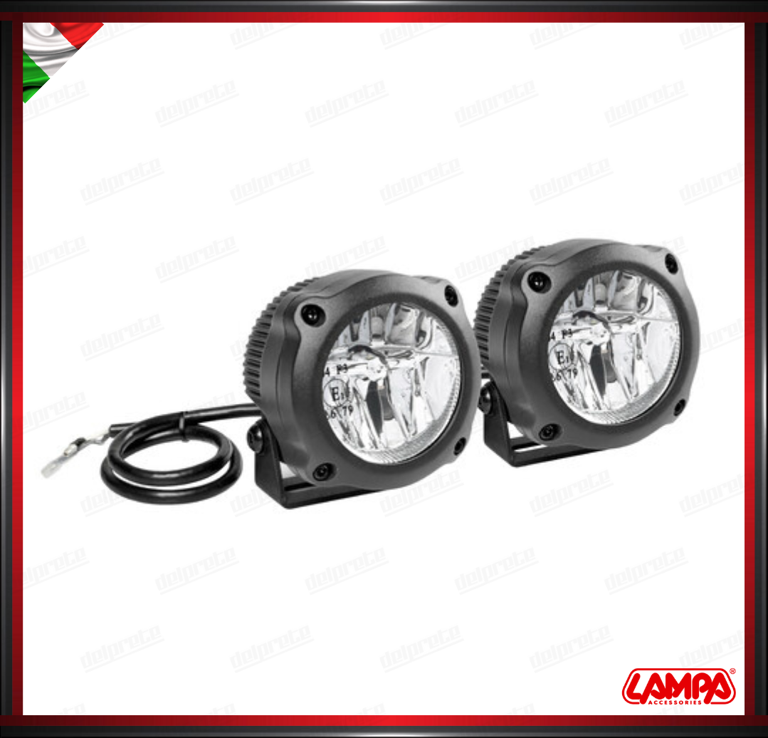 MAX LUM 2 COPPIA FARETTI AUSILIARI SUPPLEMENTARI LAMPA A LED 12V 6000K BIANCO