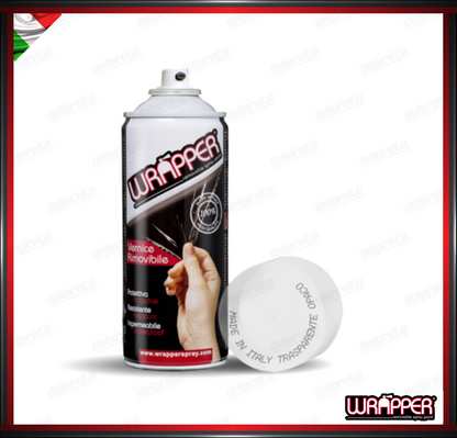 WRAPPER BOMBOLETTA PELLICOLA SPRAY REMOVIBILE 400 ML TRASPARENTE OPACO