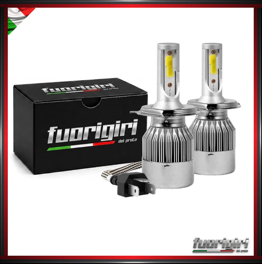 KIT FULL LED H4 / H11 / H7 / H1 / H15 7200 LUMEN CANBUS 6000K BIANCO BI-LED PARABOLA 100% NO ERRORE