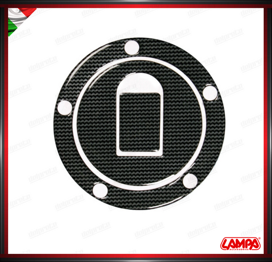 PRO TANK ADESIVO ( KAWASAKI 5 FORI ) CARBON LOOK COPERTURA TAPPO CARBURANTE BENZINA LAMPA