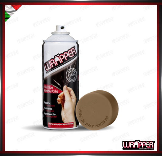 WRAPPER BOMBOLETTA PELLICOLA SPRAY REMOVIBILE 400 ML MOSTARDA