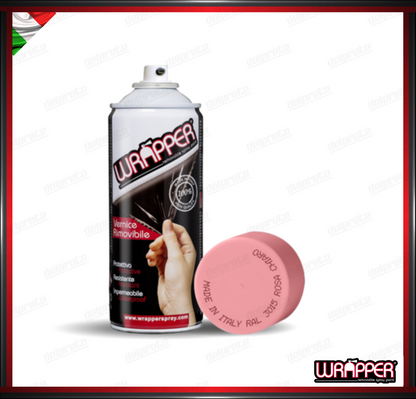 WRAPPER BOMBOLETTA PELLICOLA SPRAY REMOVIBILE 400 ML ROSA CHIARO RAL 3010