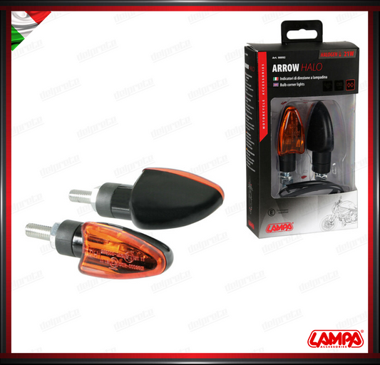 ARROW LAMPA COPPIA INDICATORI DI DIREZIONE NERO FRECCE OMOLOGATE - 12V UNIVERSALI