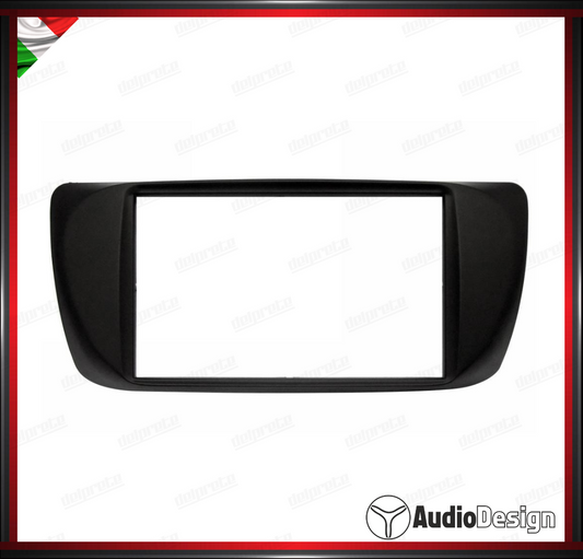 MASCHERINA 2DIN KIT MONTAGGIO AUTORADIO ALFA ROMEO GIULIETTA 2010>08/2013 NERO SOFT TOUCH - AUDIODESIGN