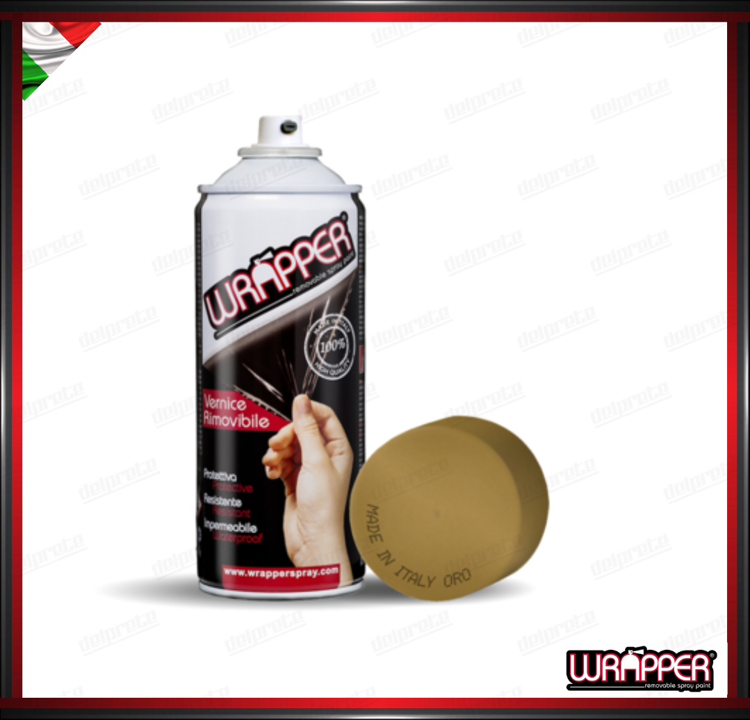 WRAPPER BOMBOLETTA PELLICOLA SPRAY REMOVIBILE 400 ML ORO