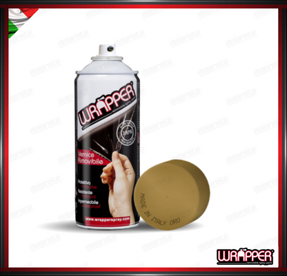 WRAPPER BOMBOLETTA PELLICOLA SPRAY REMOVIBILE 400 ML ORO