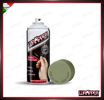 WRAPPER BOMBOLETTA PELLICOLA SPRAY REMOVIBILE 400 ML VERDE CANNA