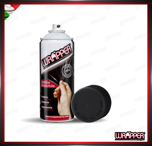 WRAPPER BOMBOLETTA PELLICOLA SPRAY REMOVIBILE 400 ML NERO OPACO RAL 9005