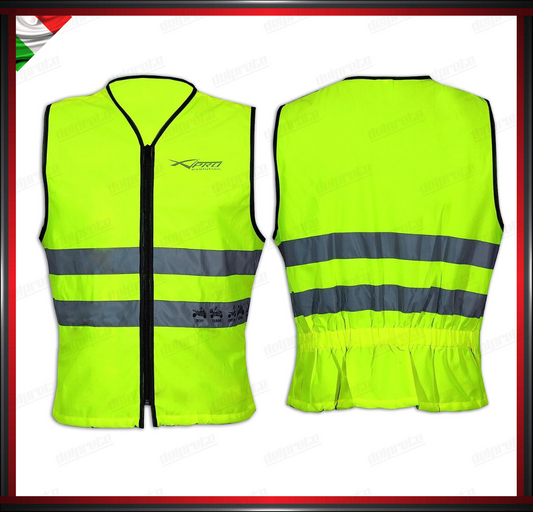 GILET ALTA VISIBILITA' GIALLO FLUO CATARINGRANGENTE SICUREZZA MOTO AUTO SCOOTER