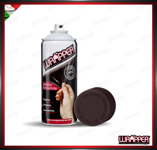 WRAPPER BOMBOLETTA PELLICOLA SPRAY REMOVIBILE 400 ML MARRONE CIOCCOLATO RAL 8017