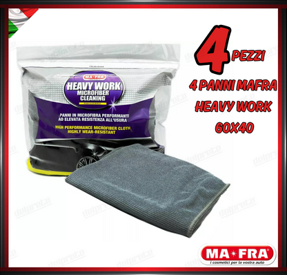 MAFRA - PANNO IN MICROFIBRA PROFESSIONALE HEAVY WORK 60X40 AUTO MOTO BARCA