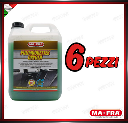 MAFRA - PULIMOQUETTES OXYGEN PULITORE DETERGENTE TESSUTI INTERNO VELLUTO 4500ML