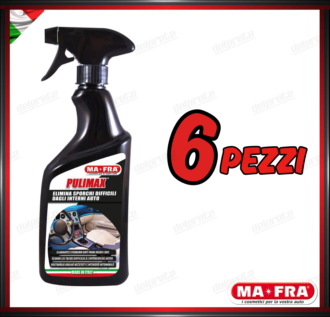 MAFRA - PULIMAX DETERGENTE INTERNI PULITORE UNIVERSALE TESSUTI PLASTICHE PELLE 500ML