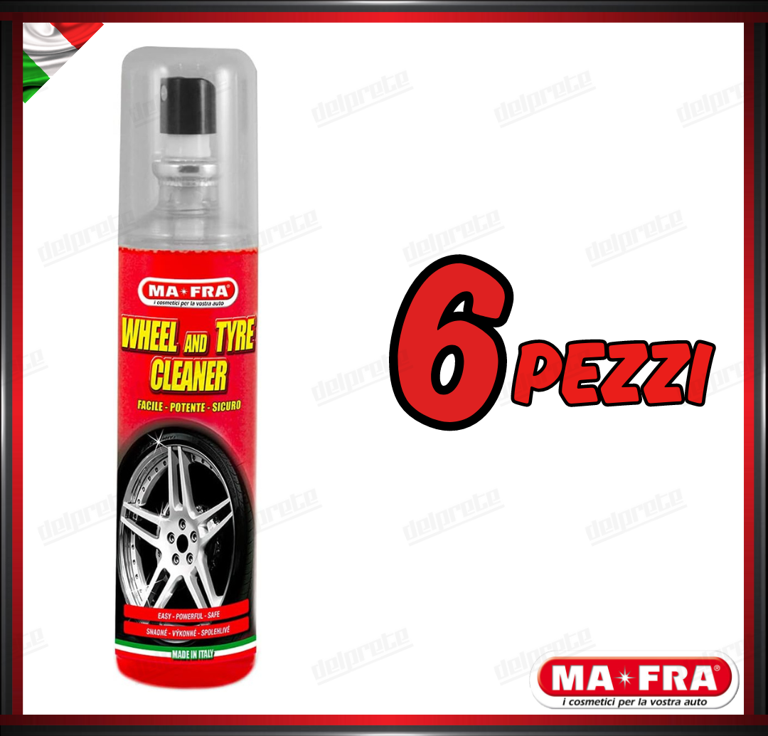 MAFRA - PULITORE CERCHI E GOMME CON SCHIUMA ATTIVA FACILE POTENTE SICURO 150ML