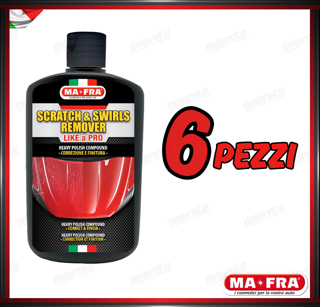 MAFRA - POLISH SCRATCH E SWIRL REMOVER DUAL PASTA POLISH RIMOZIONE DIFETTI 250 ML