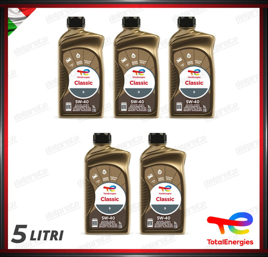 TOTAL - CLASSIC 5W-40 5 LITRI OLIO MOTORE SINTETICO  DIESEL BENZINA GPL