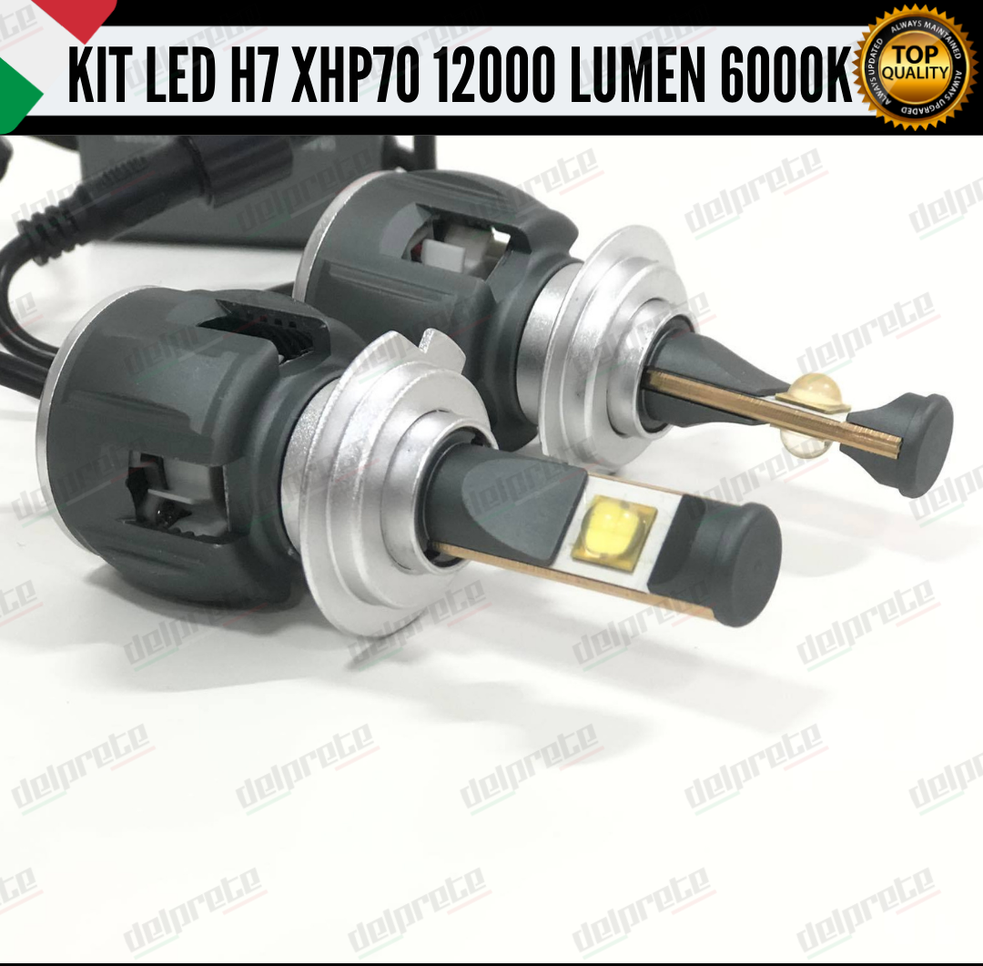 KIT FULL LED H7 XHP70 12000 LUMEN CANBUS PER FARI LENTICOLARE E PARABOLA NO ERRORE