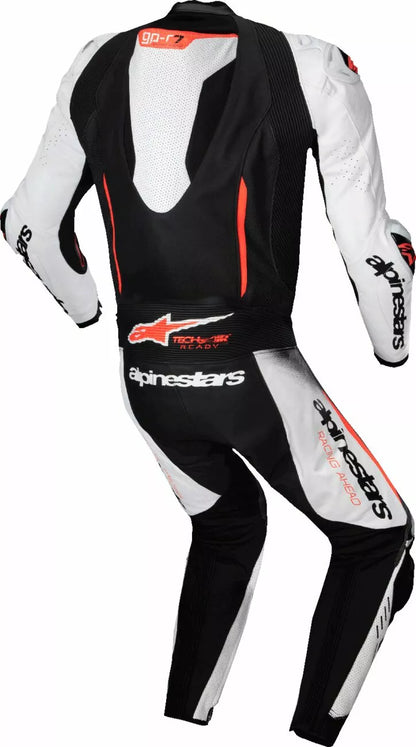 ALPINESTARS - TUTA IN PELLE GP-R7 - 1 PEZZO UOMO INTERA NERO BIANCO E ROSSO