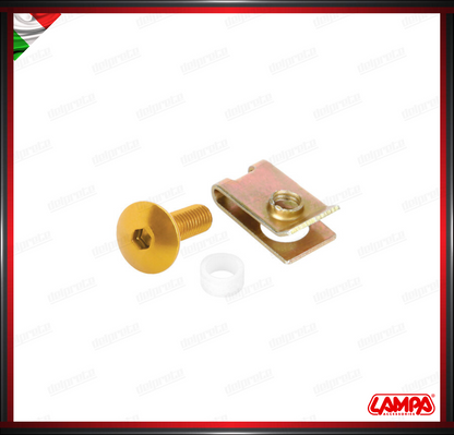 CLIP FIT-KITS VITERIA FISSAGGIO CARENE ( 5 MA ) SET 10PZ ORO VITI ANODIZZATE LAMPA