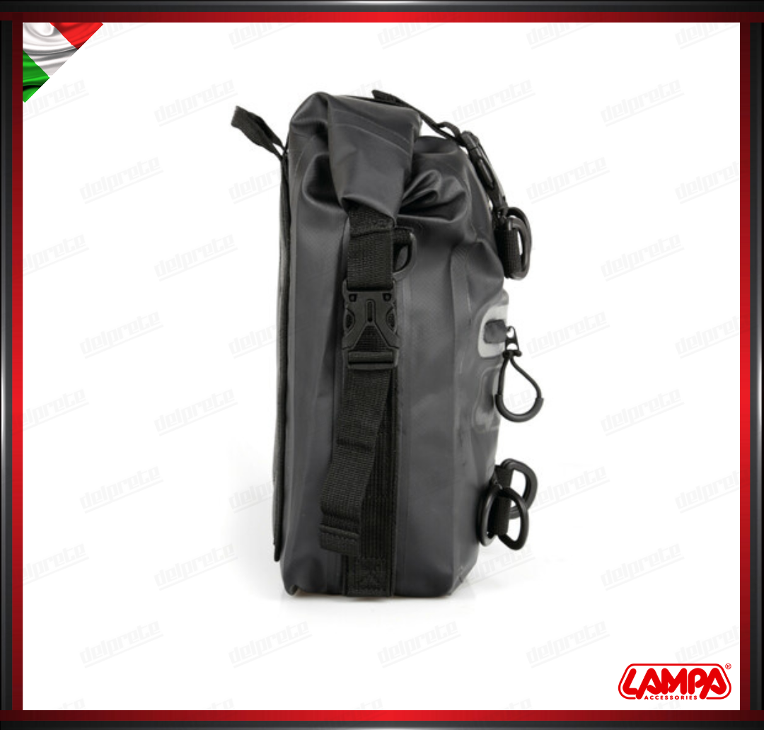 IMPERVIOUS 5 BORSA PVC IMPERMEABILE PER FISSAGGIO A TUBOLARI MOTO PARAMOTORE 5 LITRI