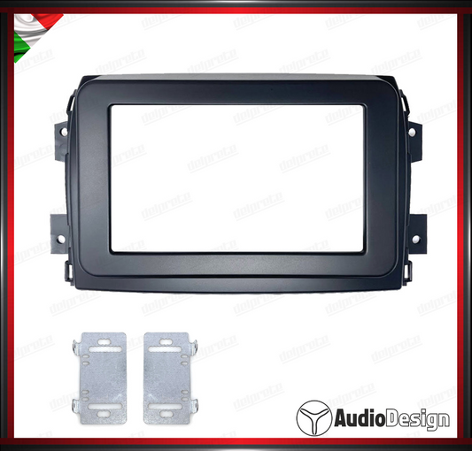 MASCHERINA 2DIN KIT MONTAGGIO AUTORADIO FIAT DUCATO 7 2018> NERO - AUDIODESIGN