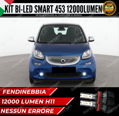 KIT LED H16 A LED FENDINEBBIA 12000 LUMEN SMART FORTWO FORFOUR 453 6000K H11