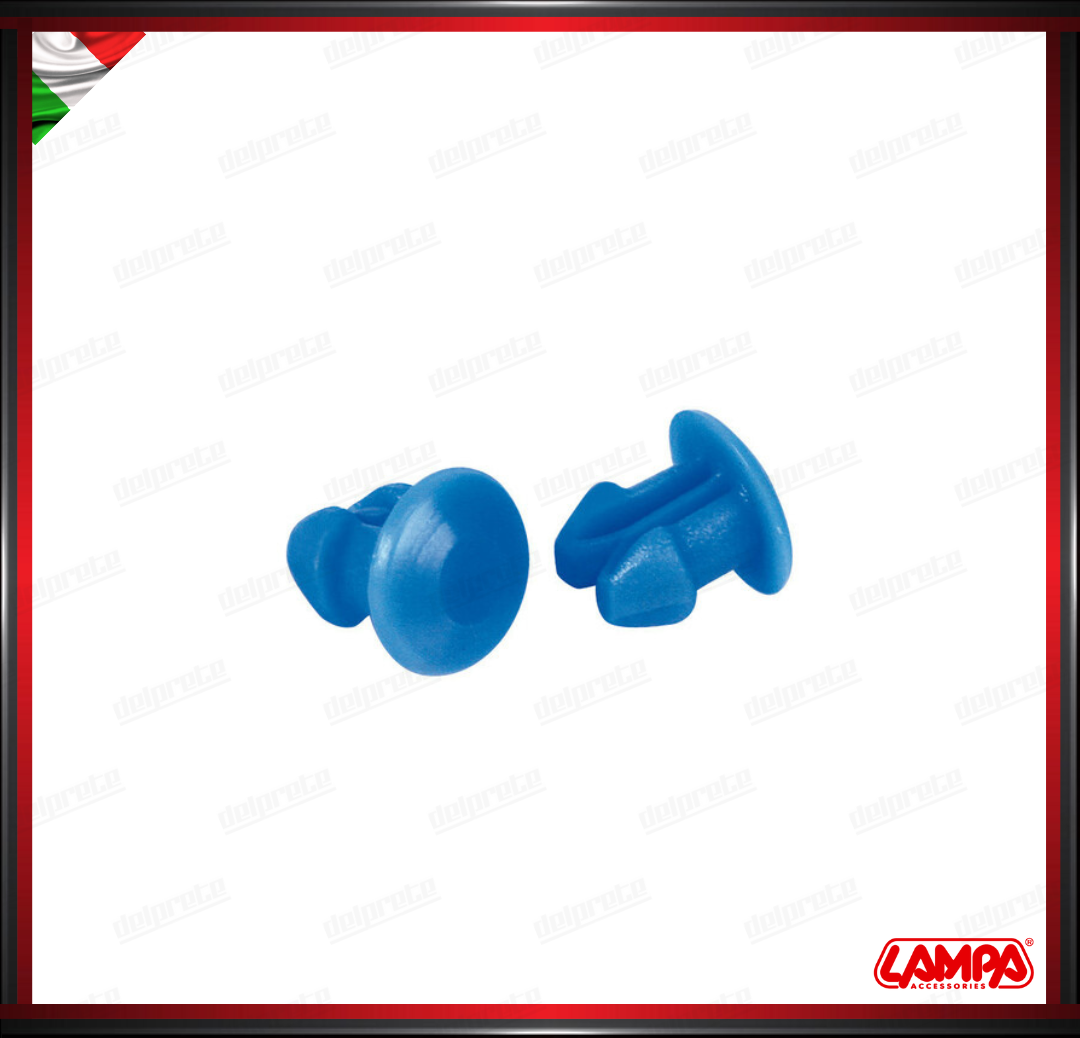 SET 100 BOTTONI PER TARGA BLU UNIVERSALI RIVETTI TARGA IN PLASTICA LAMPA