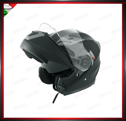 CASCO MODULARE MOTO DOPPIA VISIERA INTERNA PARASOLE NERO OPACO OMOLOGATO ECE 22-05