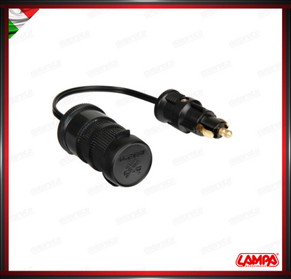 ADATTATORE PRESA DI CORRENTE INGRESSO DIN LAMPA SPINOTTO ACCENDISIGARI - 12/24V