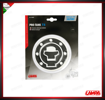 PRO TANK ADESIVO ( SUZUKI 7 FORI ) COPERTURA TAPPO CARBURANTE BENZINA CARBON LAMPA