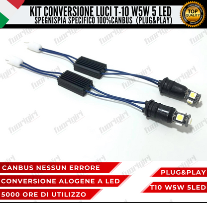 KIT FARI LED LANCIA YPSILON 7200 LUMEN ANABBAGLIANTI + ABB + POSIZIONE NO ERRORE