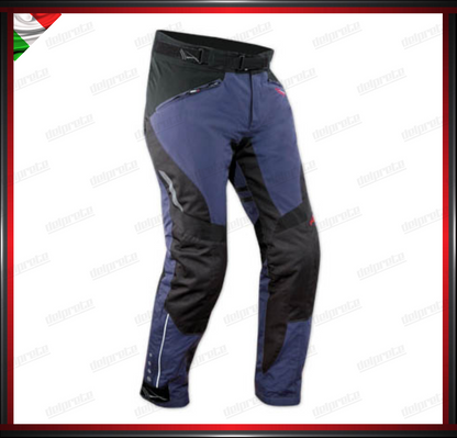 PANTALONI MOTO DONNA DARK BLU IMPERMEABILI CON IMBOTTITURA TERMICA ESTRAIBILE PROTEZIONI OMOLOGATE CE