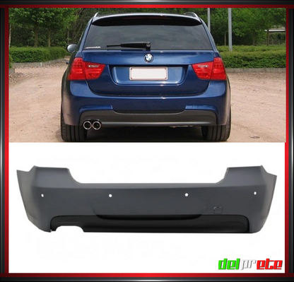 PARAURTI POSTERIORE SPORTIVO TUNING BMW SERIE 3 E90 E91 (04-11) M-SPORT TECHNIK PREDISPOSTO SENSORI