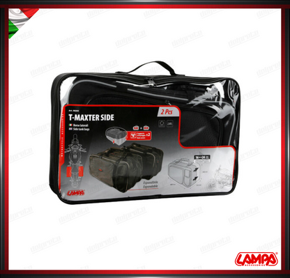 T-MASTER SIDE COPPIA BORSE LATERALI IN TESSUTO UNIVERSALE LAMPA - DA 16 A 24 LITRI