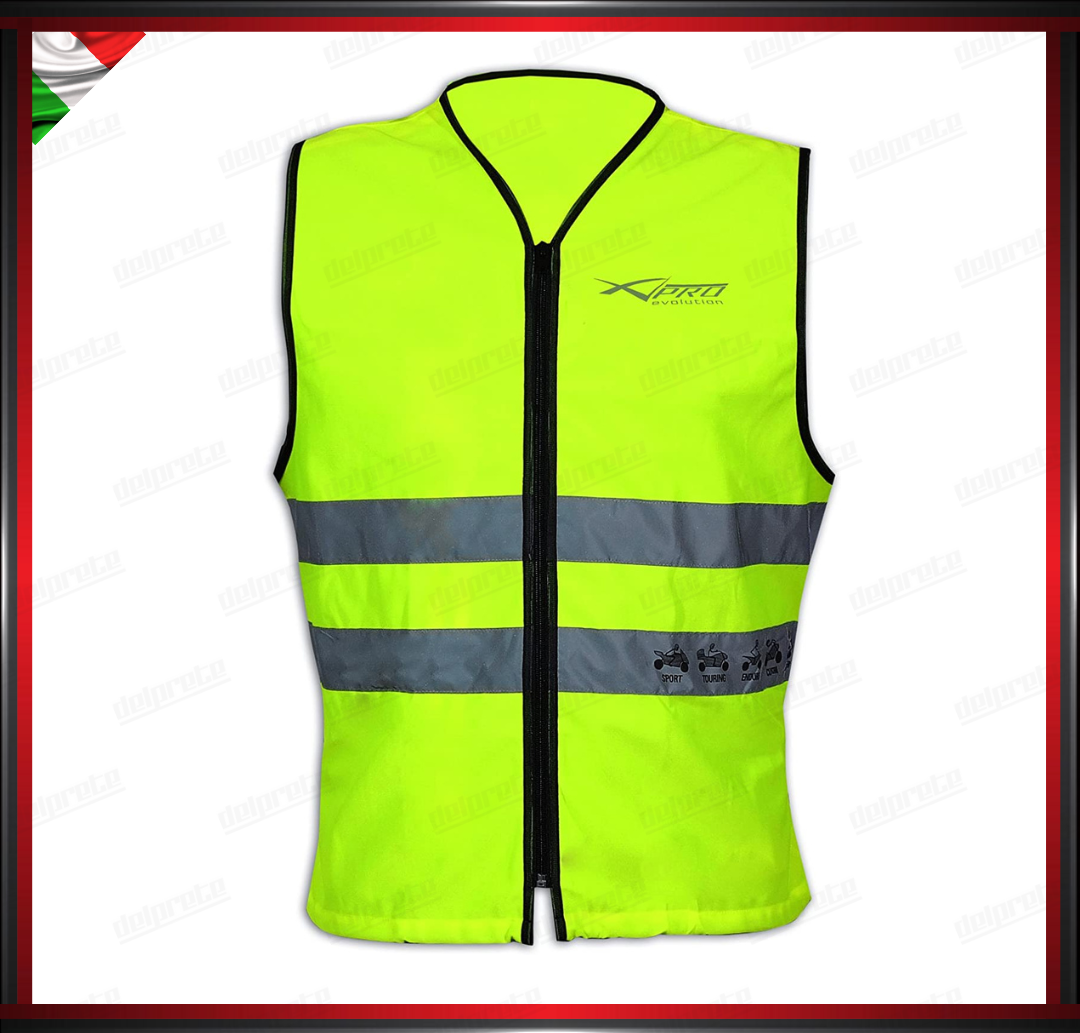 GILET ALTA VISIBILITA' GIALLO FLUO CATARINGRANGENTE SICUREZZA MOTO AUTO SCOOTER