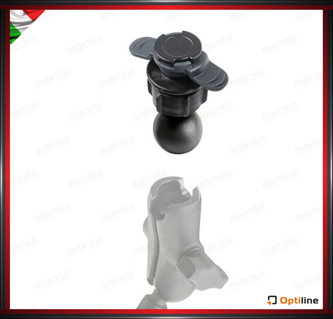 TITAN BALL HEAD SUPPORTO CONNETTORE DUOLOCK CON SFERA DA 25 MM COMPATIBILE CON SUPPORTI RAM