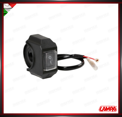 INTERRUTTORE ON OFF MANUBRIO UNIVERSALE MOTO IMPERMEABILE LAMPA - 12V 6A