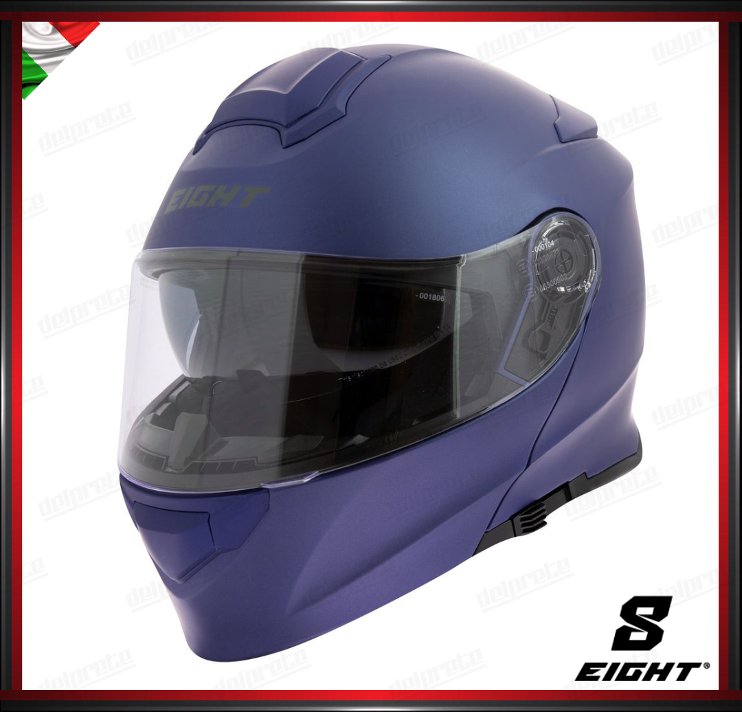 CASCO MODULARE - EIGHT DUAL FACE S550 BLU OPACO + PINLOCK