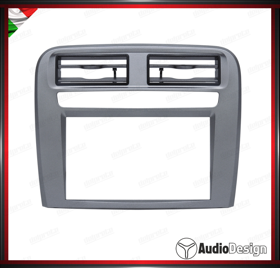 MASCHERINA 2DIN KIT MONTAGGIO AUTORADIO FIAT GRANDE PUNTO 2005>2009 METAL GRAY - AUDIODESIGN