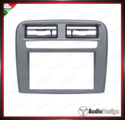 MASCHERINA 2DIN KIT MONTAGGIO AUTORADIO FIAT GRANDE PUNTO 2005>2009 METAL GRAY - AUDIODESIGN