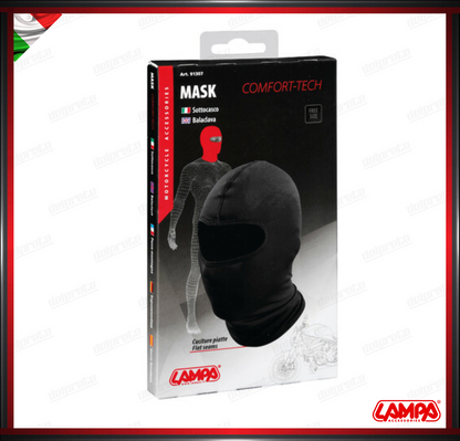 91307 MASK-TOP SOTTOCASCO PASSAMONTAGNA IN SETA DI POLIESTERE NERO - LAMPA