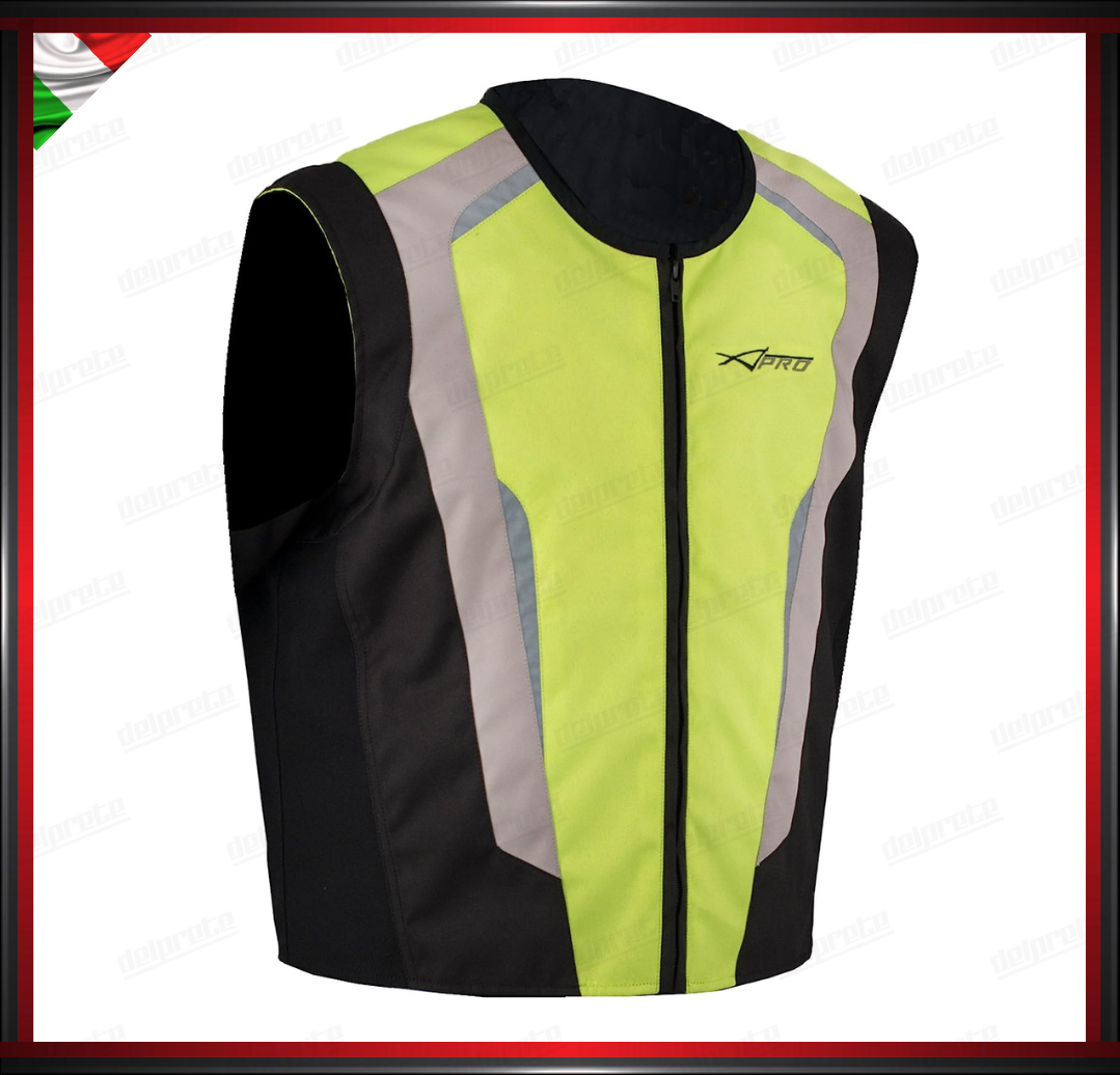 GILET ALTA VISIBILITA' FLUO CATARINGRANGENTE SICUREZZA MOTO AUTO SCOOTER