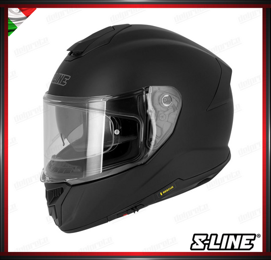 S-LINE - CASCO INTEGRALE S451 REVENGE FIBRA COMPOSITA - NERO OPACO