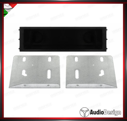 MASCHERINA ISO/2DIN KIT MONTAGGIO AUTORADIO SEAT LEON 3 2012>2019 NERO - AUDIODESIGN