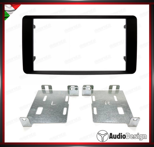 MASCHERINA ISO/2DIN KIT MONTAGGIO AUTORADIO MITSUBISHI ASK 2012> NERO LUCIDO - AUDIODESIGN