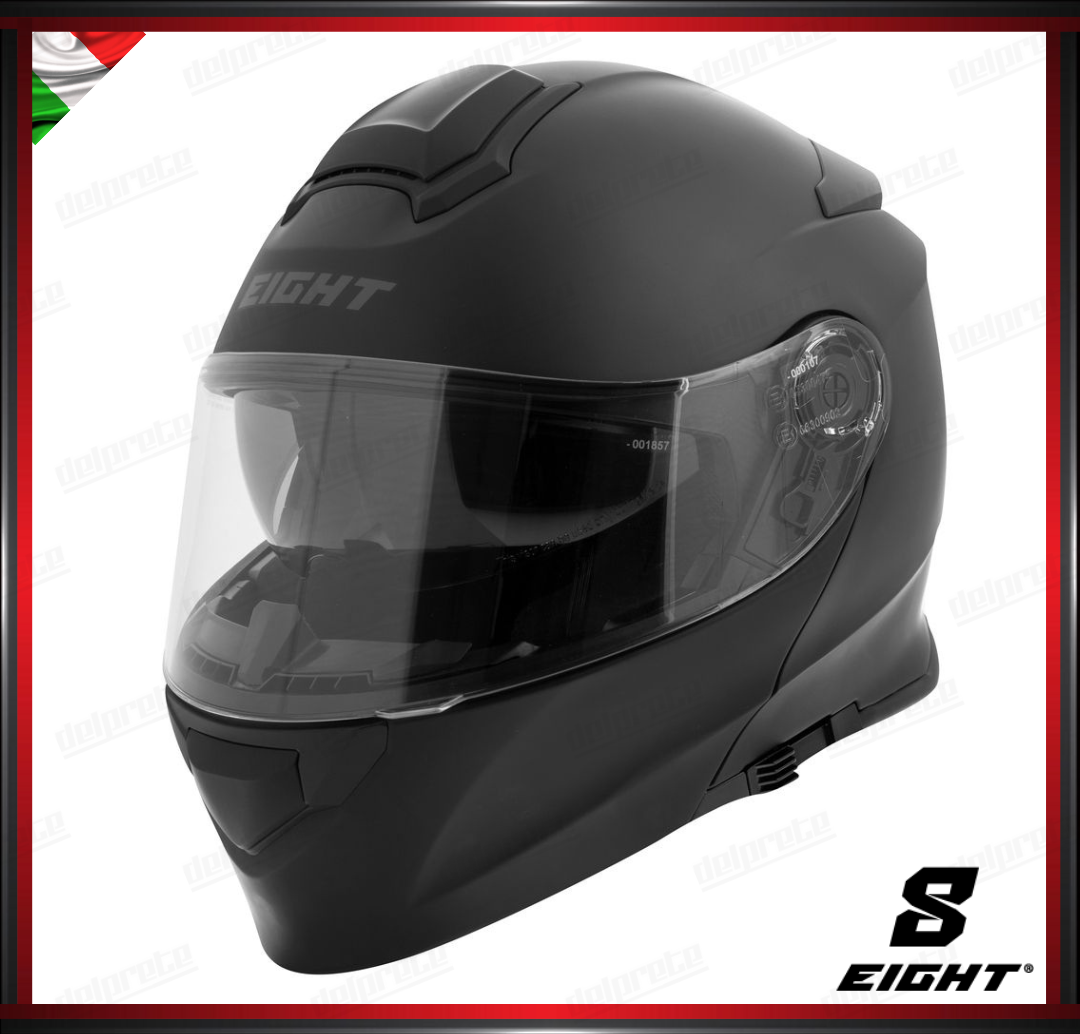 CASCO MODULARE - EIGHT DUAL FACE S550 NERO OPACO + PINLOCK