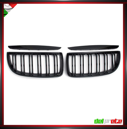 SET GRIGLIA RENI BMW SERIE 3 E90 E91 (05-09) PRE RESTYLING CALANDRA MASCHERINA
