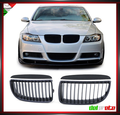 GRIGLIA RADIATORE RENI NERO OPACO BMW SERIE 3 E90 E91 05-08 SPORTIVO PERFORMANCE