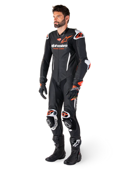 ALPINESTARS - TUTA IN PELLE GP-R7 - 1 PEZZO UOMO INTERA NERO BIANCO E ROSSO