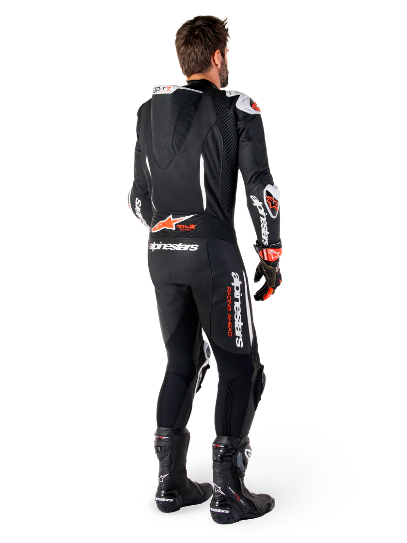 ALPINESTARS - TUTA IN PELLE GP-R7 - 1 PEZZO UOMO INTERA NERO BIANCO E ROSSO
